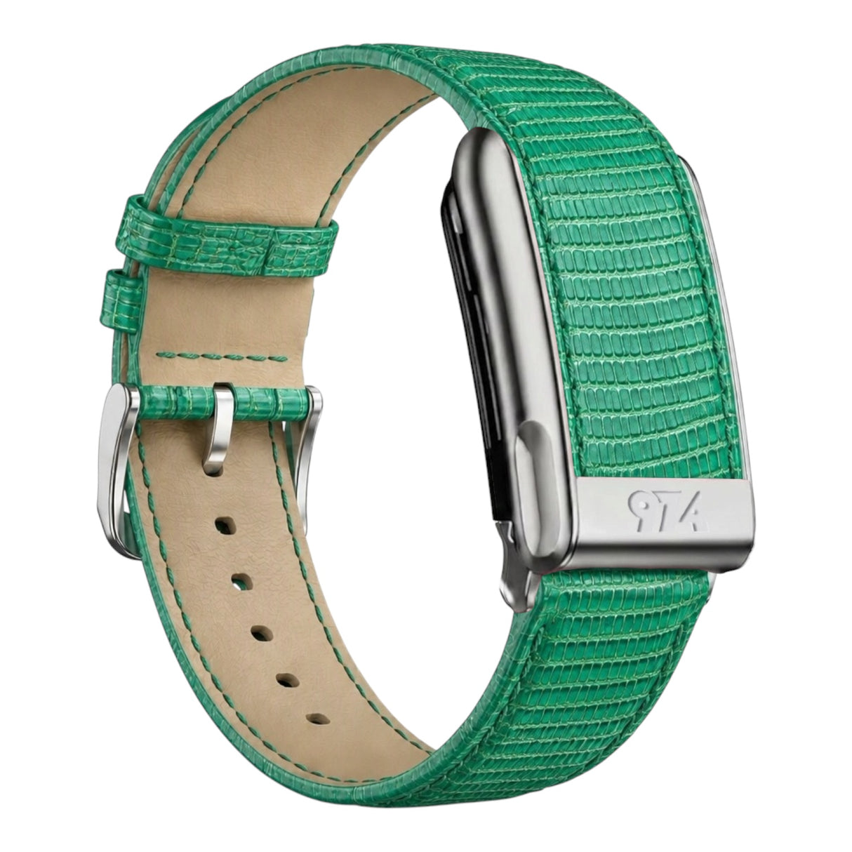 Green Genuine lizard leather whoop 5 band