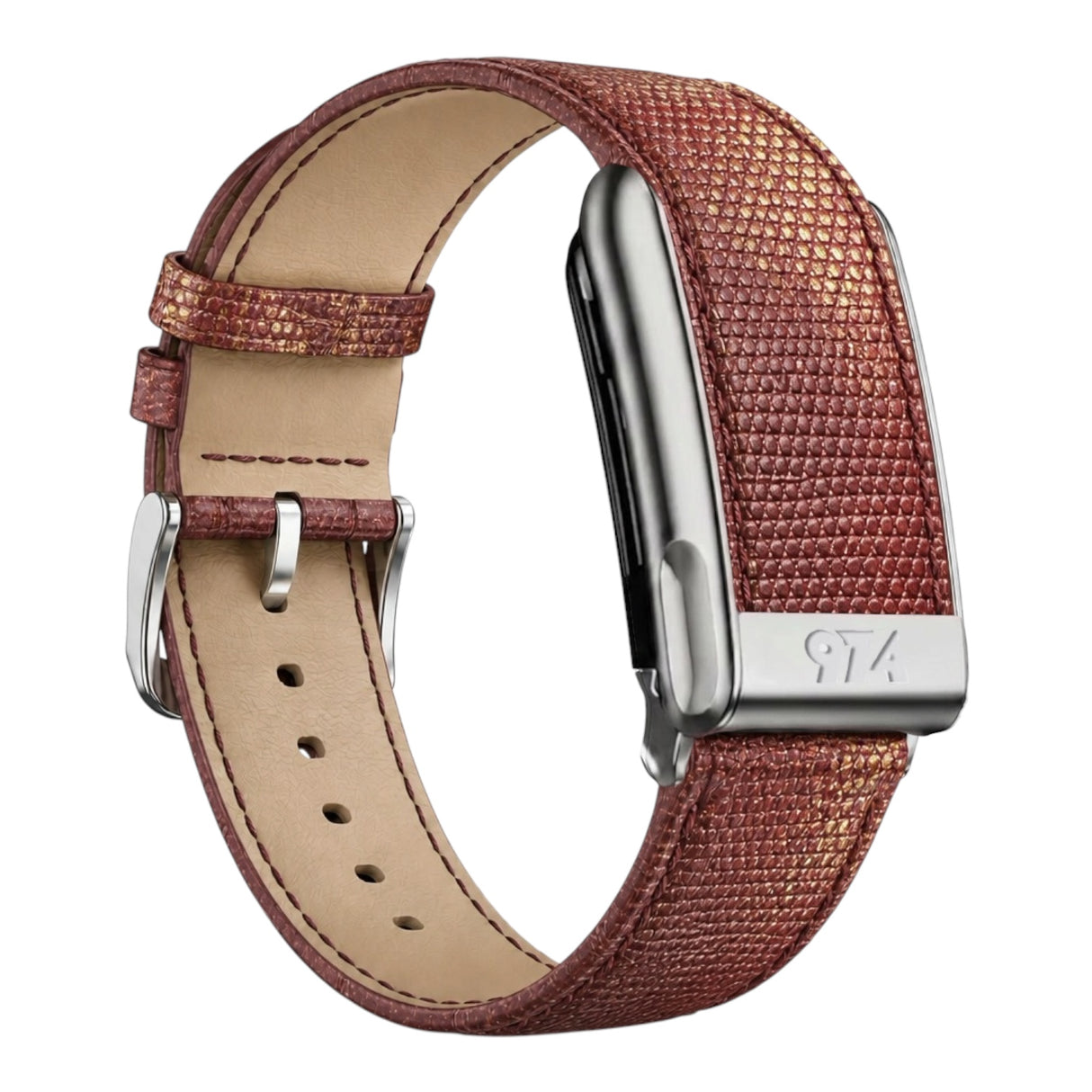 Maroon Genuine lizard leather whoop 5 band
