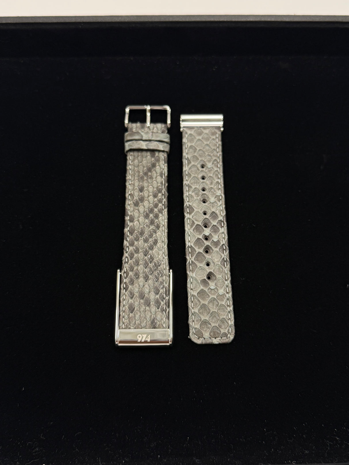 Dark Grey python leather whoop 5 band