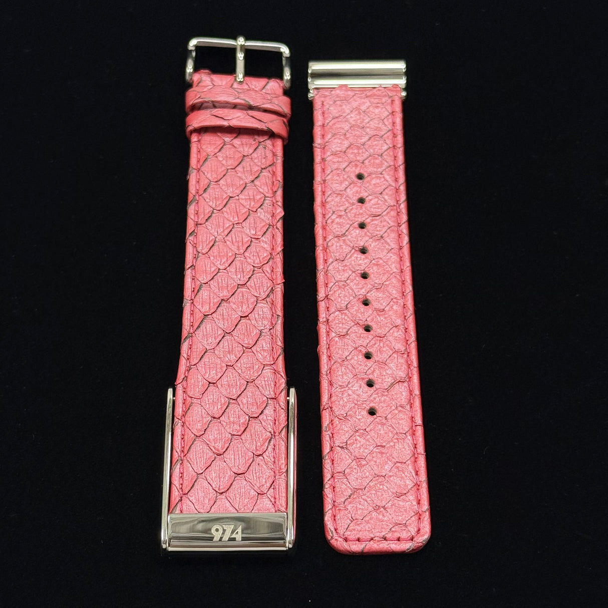 Pink python leather whoop 5 band