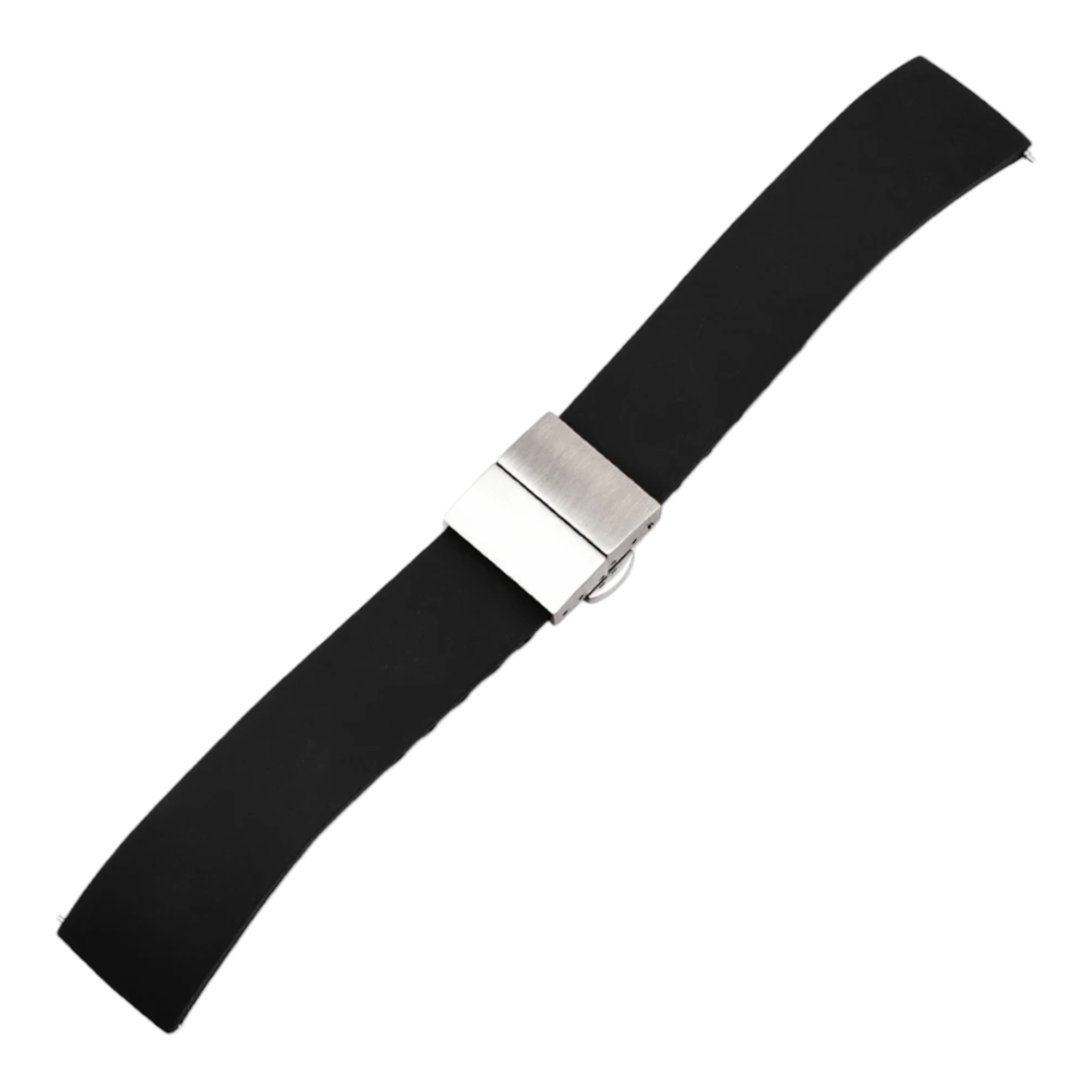 Silicone bands with stainless steel buckle