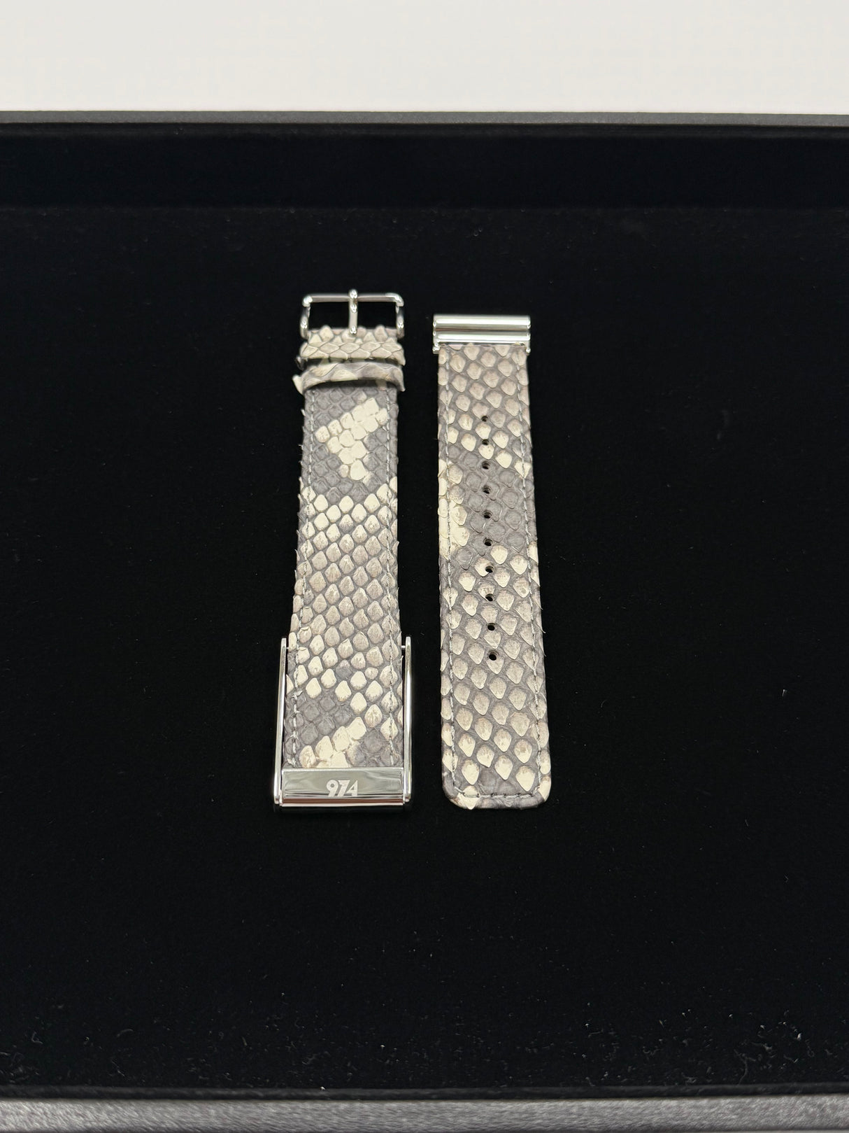Beige grey python leather whoop 5 band
