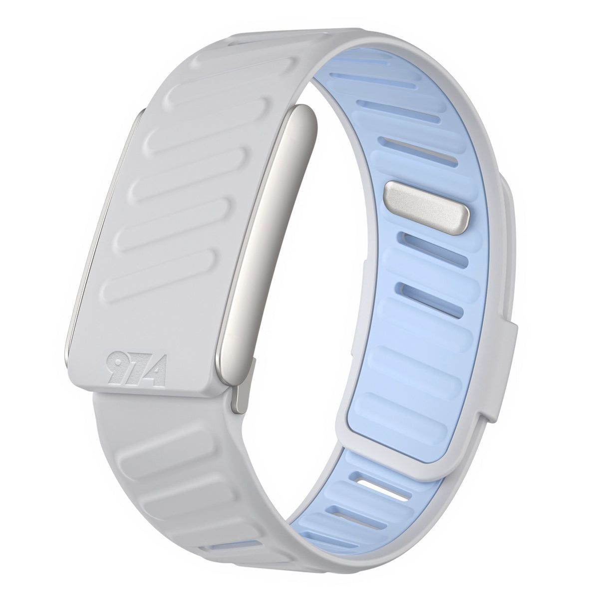 Grey and Blue Whoop Silicone bands