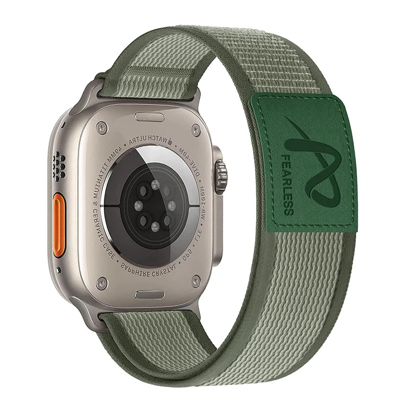 Trail Loop Nylon with leather Band For Apple Watch