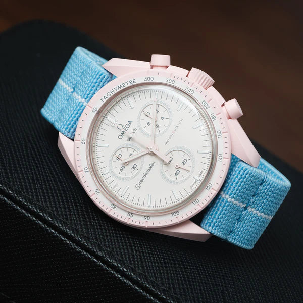 Elastic Loop Light Blue and White