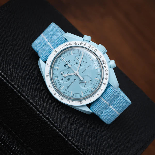 Elastic Loop Light Blue and White