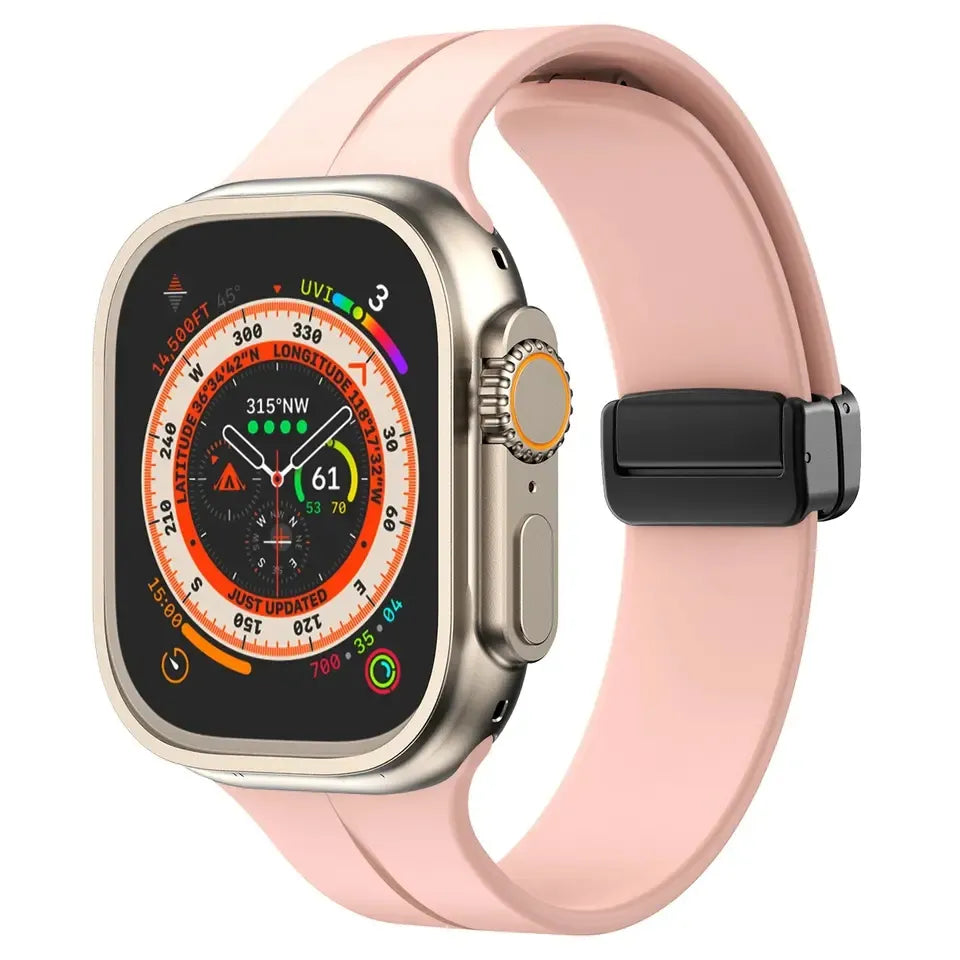 Apple watch band with magnet buckle