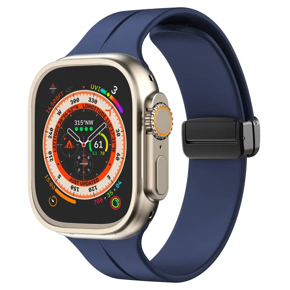 Apple watch band with magnet buckle