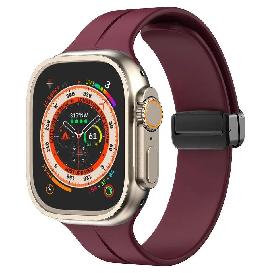 Apple watch band with magnet buckle