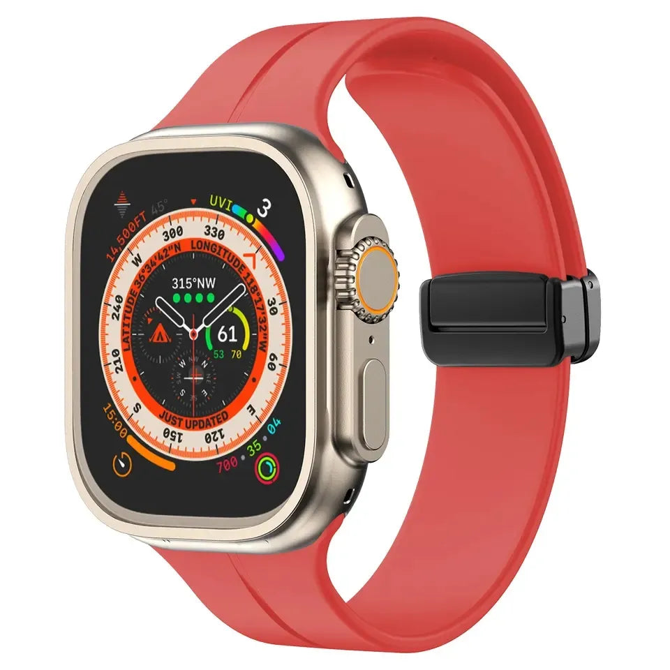 Apple watch band with magnet buckle