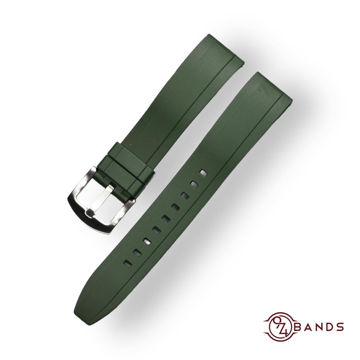 Green silicone strap