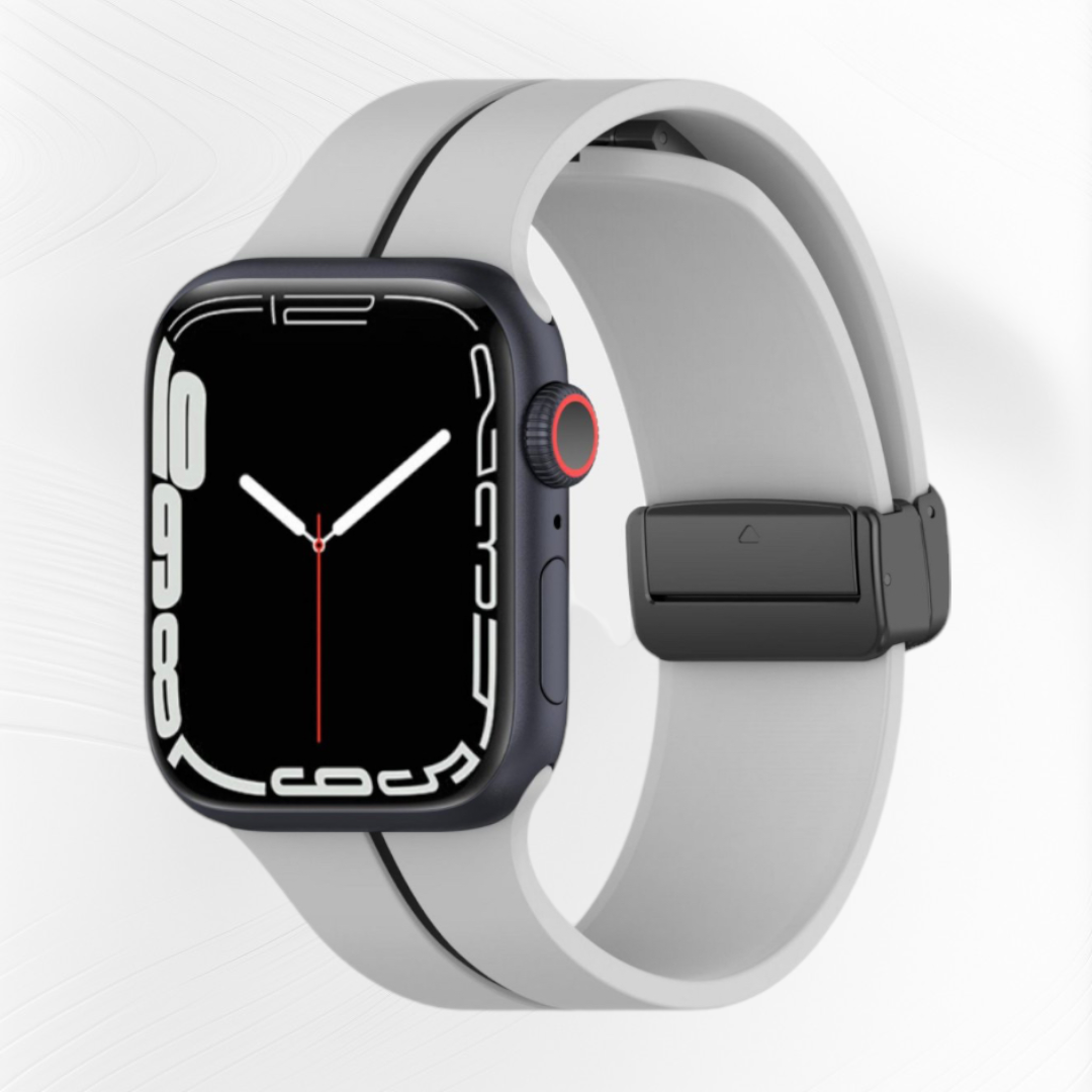 Magnetic silicone band with stripe