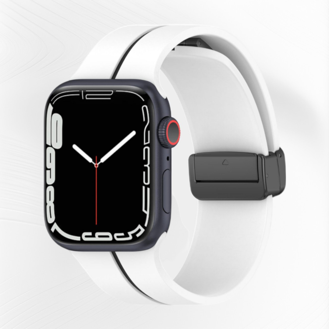 Magnetic silicone band with stripe