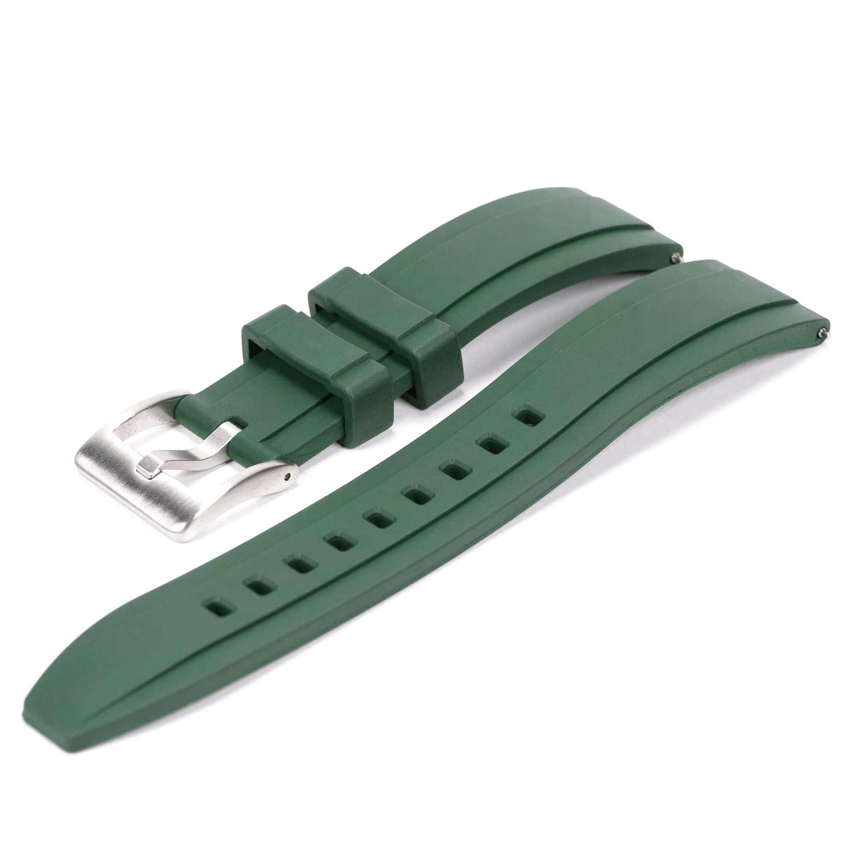 Green silicone strap