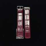 Red wine Genuine Crocodile leather whoop 5 band
