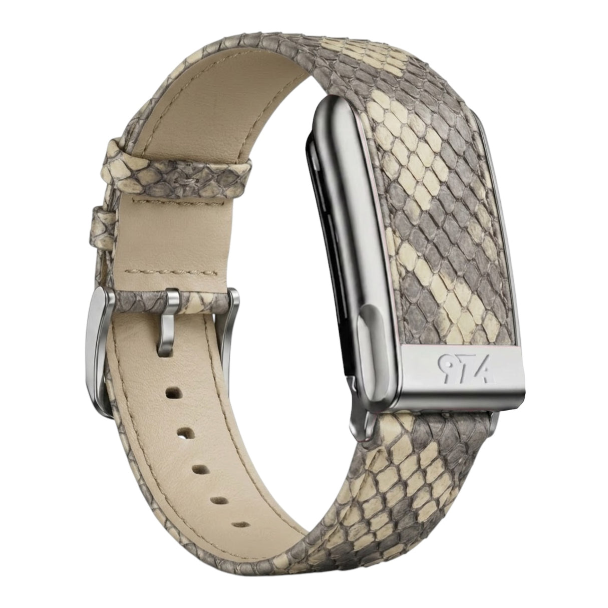 Beige grey python leather whoop 5 band