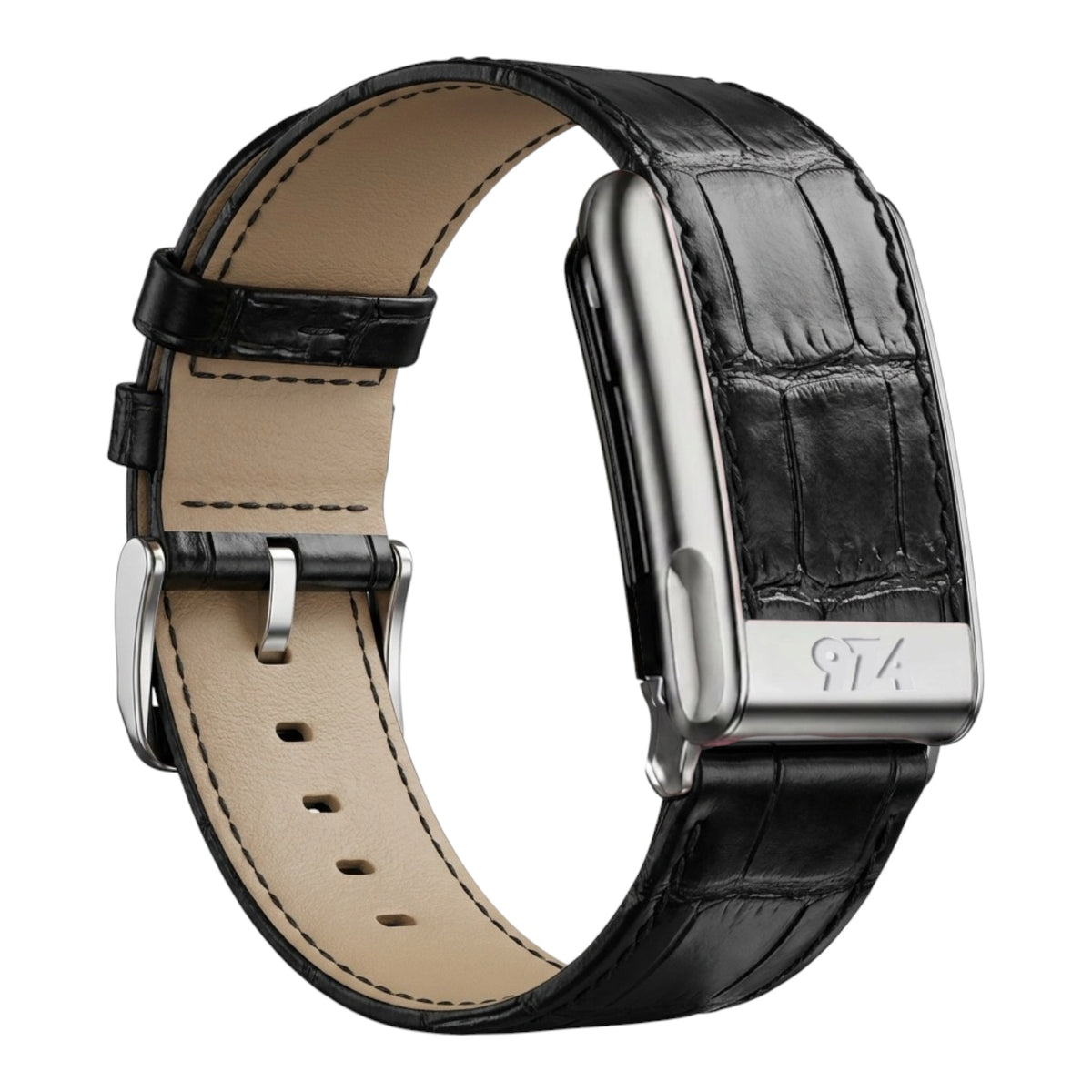Black Croc-Embossed Leather for whoop 5.0/MG