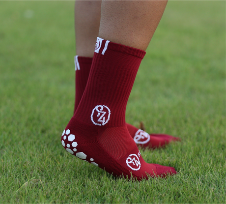 Maroon Grip Socks - Pair
