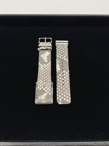 Beige grey python leather whoop 5 band